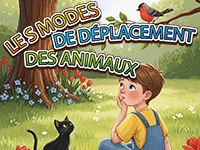 Histoire éducative racontée aux enfants, les déplacements des animaux