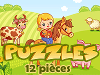Jeu de puzzle en ligne pour enfants, 12 pièces