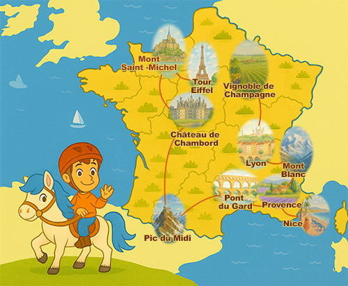 Carte de France ; tourisme