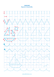 Graphisme à imprimer, maternelle, PS, MS