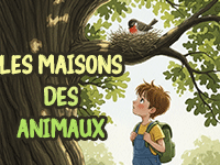 Histoire éducative racontée aux enfants, les maisons des animaux